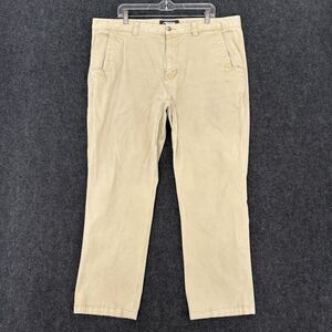 Mountain Khakis Teton Pants Men's 42x32 Beige Relaxed Fit Chino Cotton Stretch